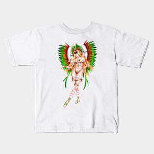 Christmas Quetzalcoatl Rudos Mask Kids T-Shirt